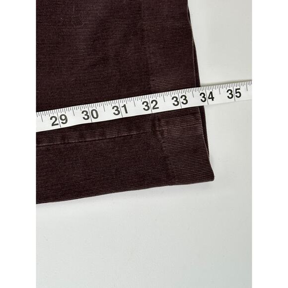 Lands' End Traditional Fit Chocolate Brown Corduroy Pants Straight Leg Winter 38 - Picture 7 of 9